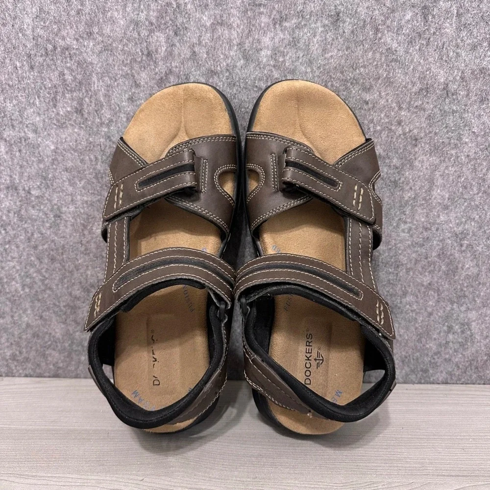 Dockers Mens Outdoor Sport Sandals Brown Adjustable Straps Size 10‎